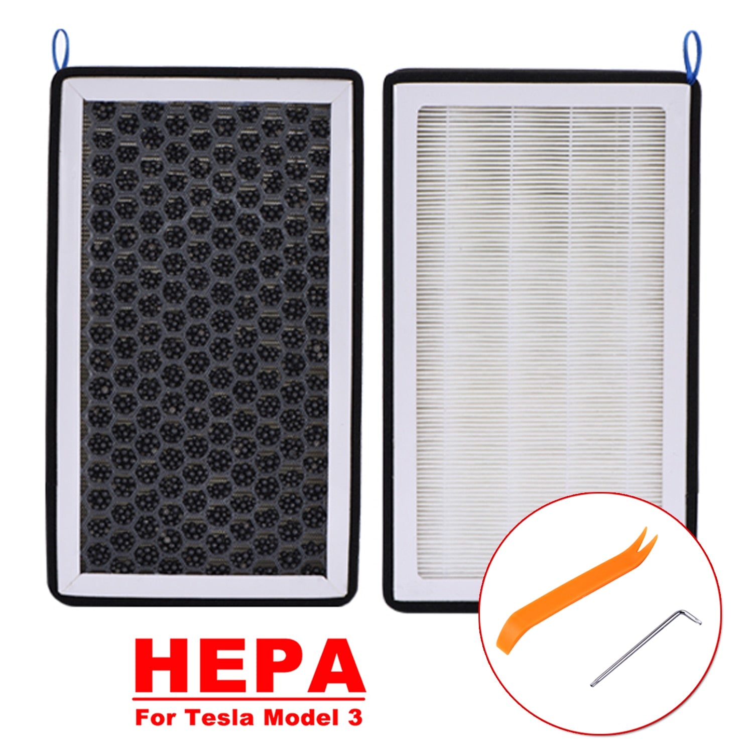 Modified Tesla Model 3 HEPA Air Filter Cabin Filter with Activated Carbon  Air Conditioner: Replacement Cabin Air-Filters for Tesla Model 3